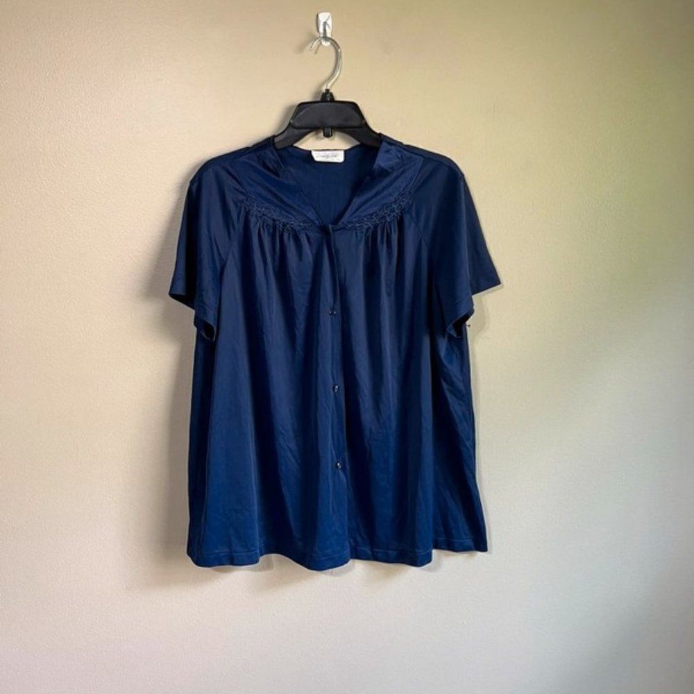 Vanity Fair Vintage XL navy top